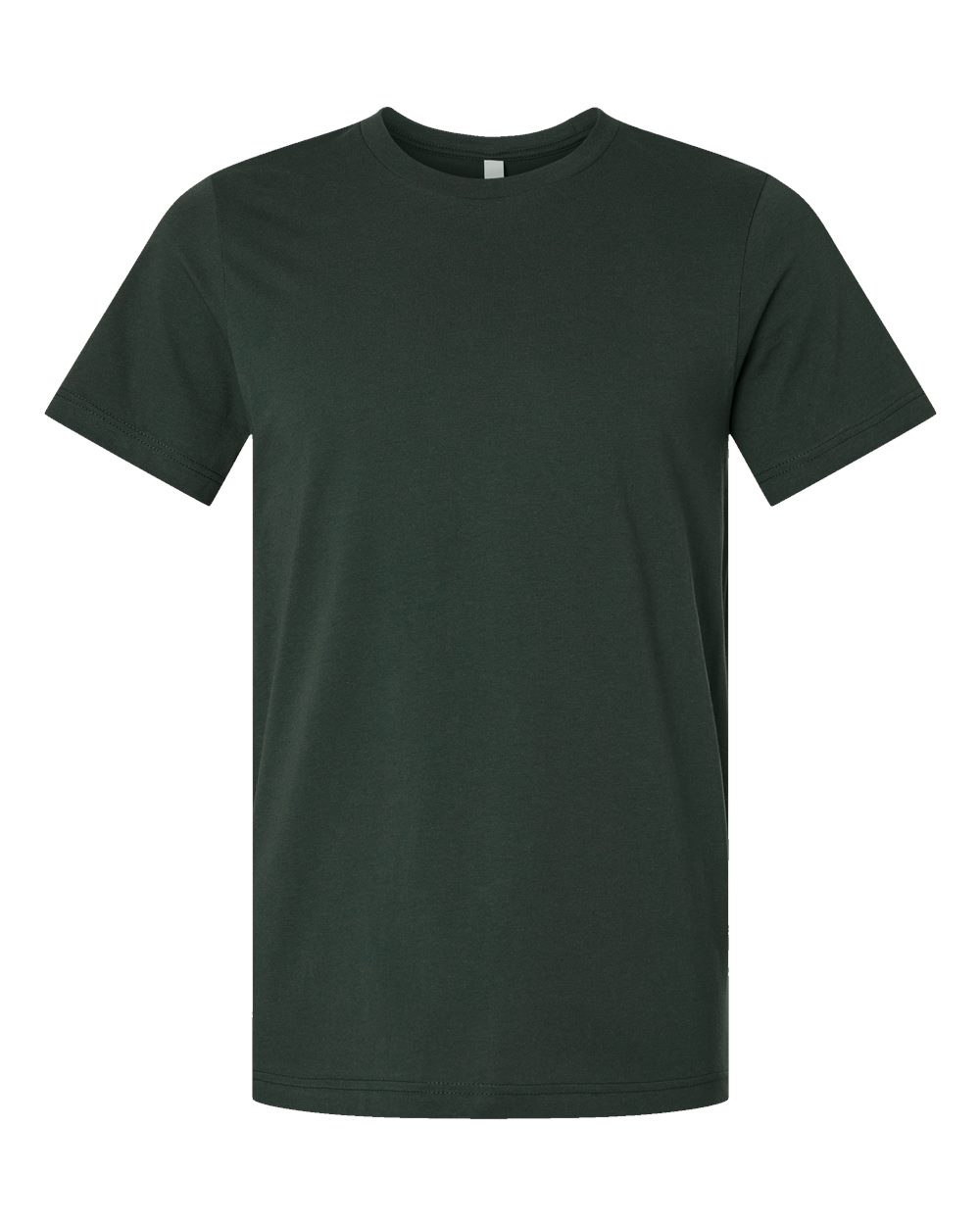 BELLA + CANVAS 3001 Jersey Tee - Hunter Green - Front View