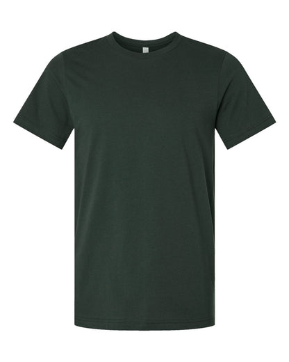 BELLA + CANVAS 3001 Jersey Tee - Hunter Green - Front View