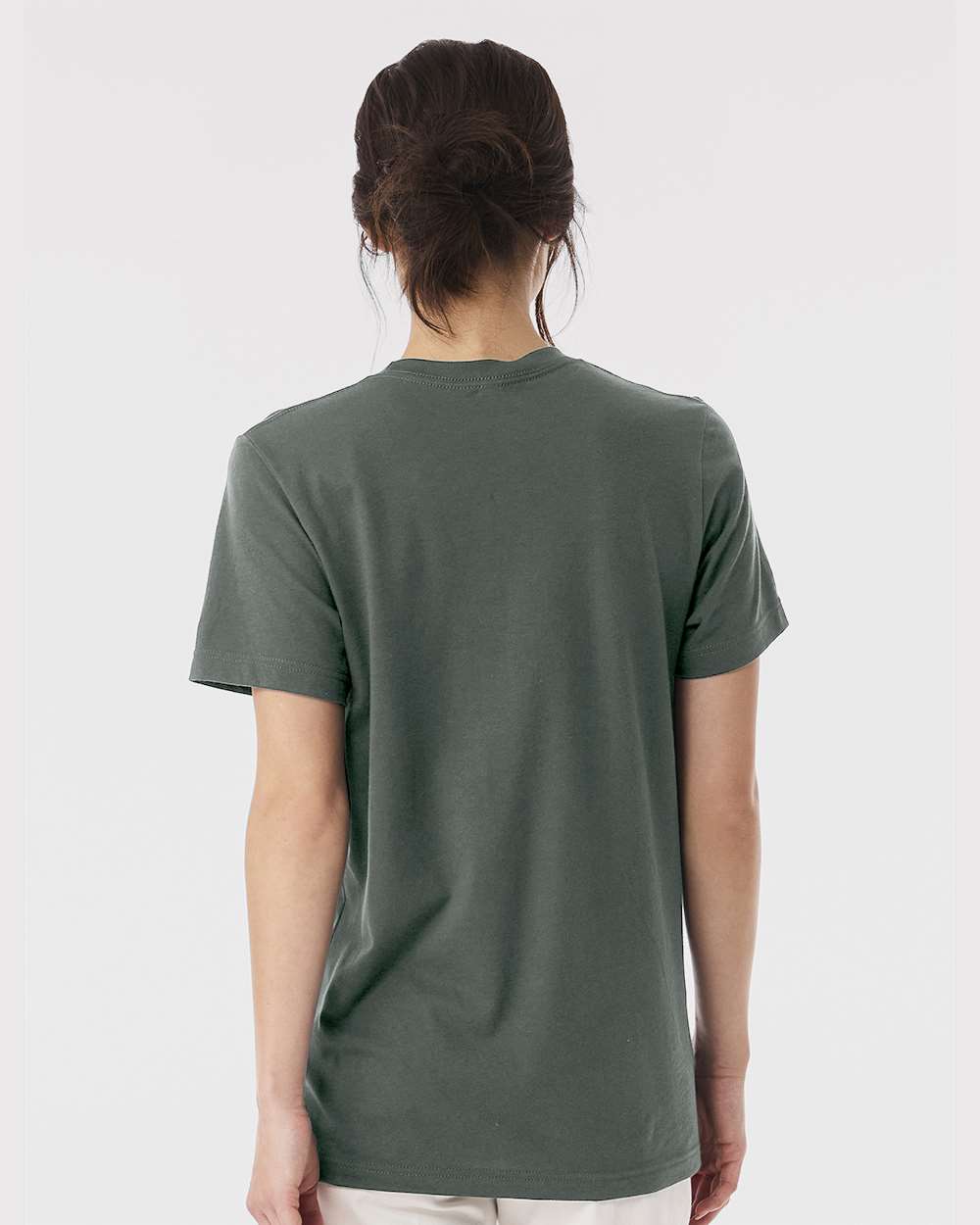 BELLA + CANVAS 3001 Jersey Tee - Hunter Green - On Model Back