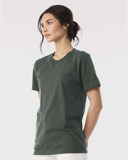 BELLA + CANVAS 3001 Jersey Tee - Hunter Green - On Model Side