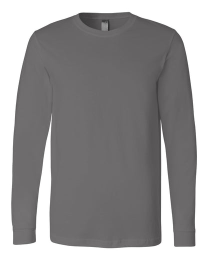BELLA + CANVAS 3501 Unisex Jersey Long Sleeve Tee - Asphalt - Front View