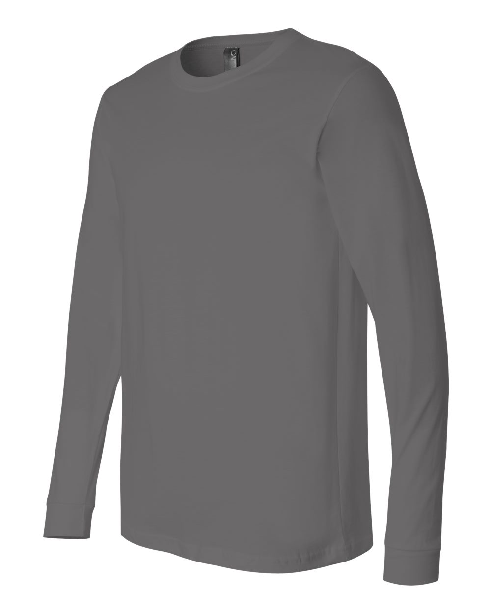 BELLA + CANVAS 3501 Unisex Jersey Long Sleeve Tee - Asphalt - Side View