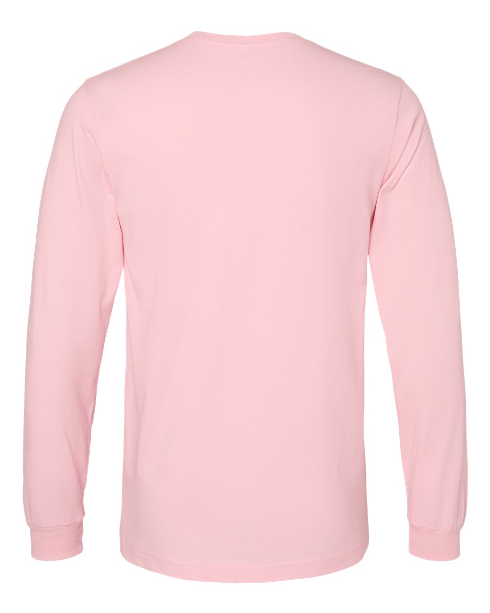 BELLA + CANVAS 3501 Unisex Jersey Long Sleeve Tee - Pink - Back View