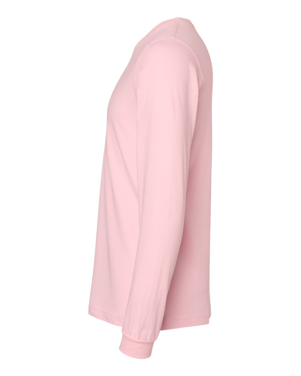 BELLA + CANVAS 3501 Unisex Jersey Long Sleeve Tee - Pink - Direct Side