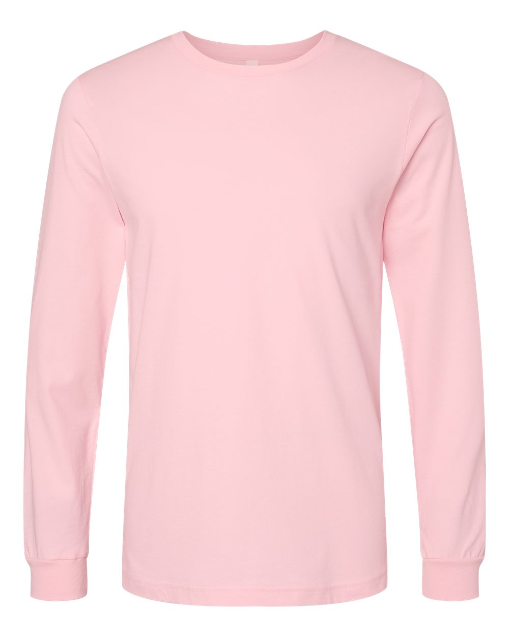 BELLA + CANVAS 3501 Unisex Jersey Long Sleeve Tee - Pink - Front View