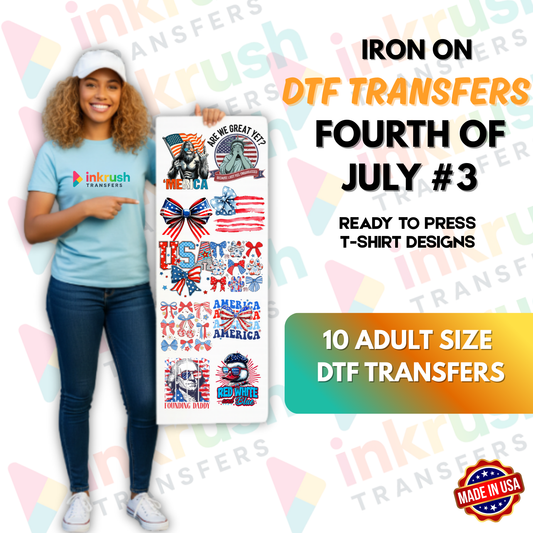Fourth of July Bundle #3 – Parade Team & Spirit (22″, 10 Adult Transfers)