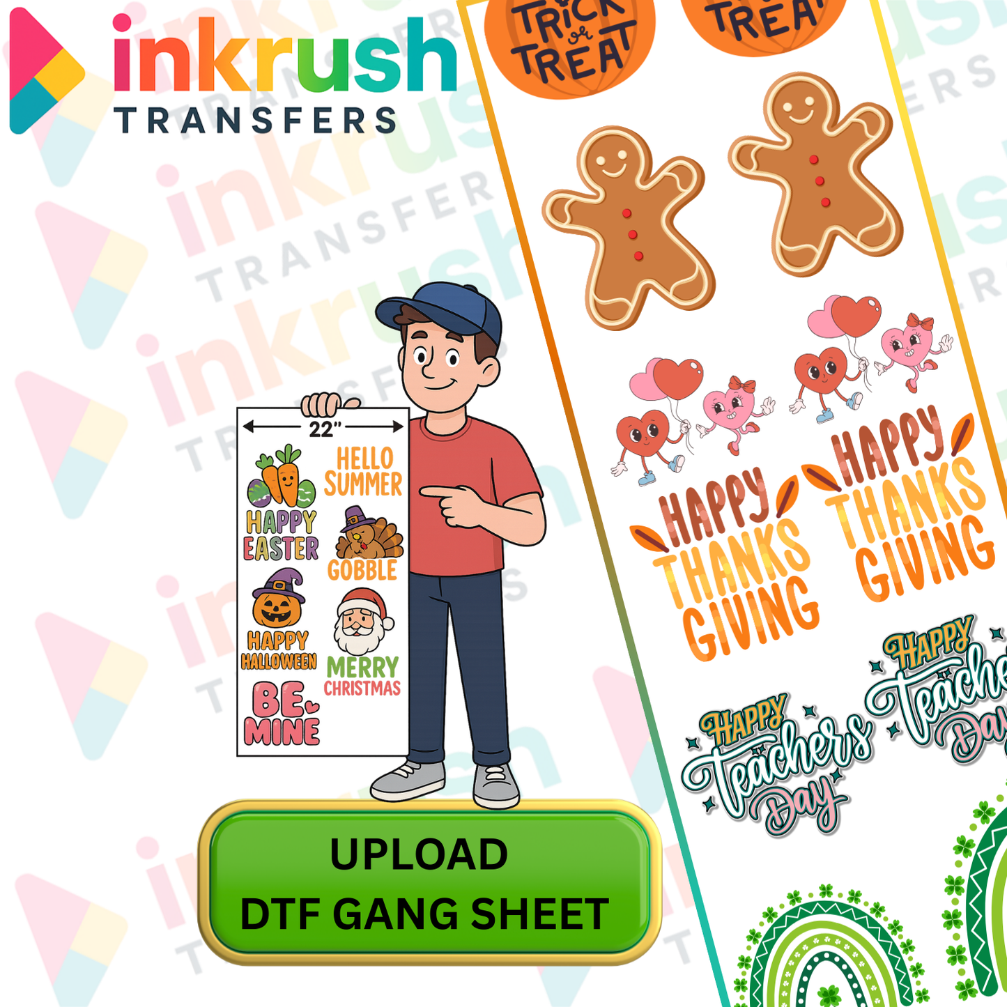 Upload Your 22" Custom DTF Gang Sheet