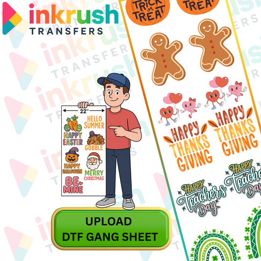 Upload Your 22" Custom DTF Gang Sheet