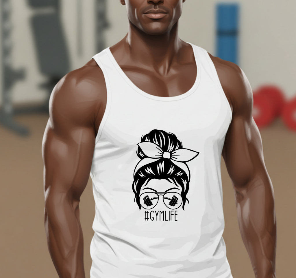 GYM RAT Messy Bun Dumbbell – Fitness DTF Transfer