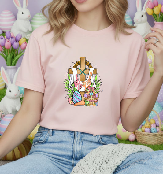Happy Easter Bunny with Glasses – DTF Transfer