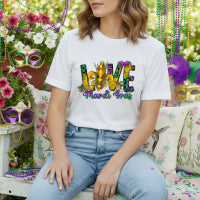 Love Mardi Gras Fleur De Lis – Mardi Gras DTF Transfer