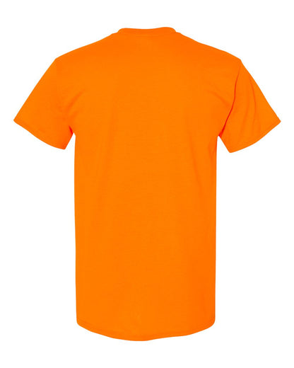Gildan 5000 Unisex Heavy Cotton™ T-Shirt - Safety Orange - Back View