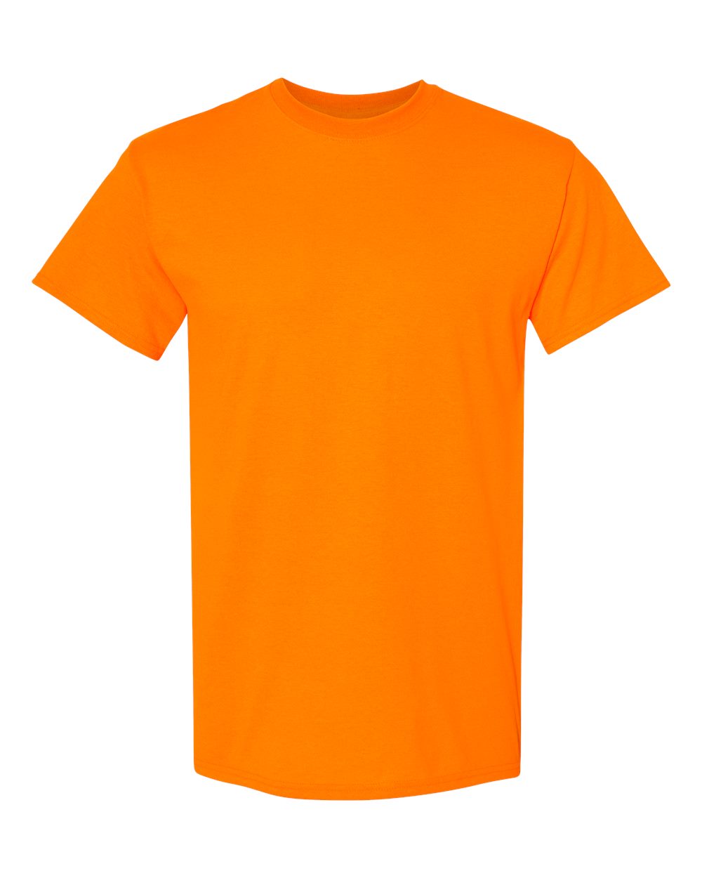 Gildan 5000 Unisex Heavy Cotton™ T-Shirt - Safety Orange - Front View