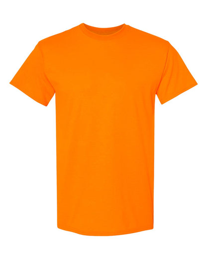Gildan 5000 Unisex Heavy Cotton™ T-Shirt - Safety Orange - Front View