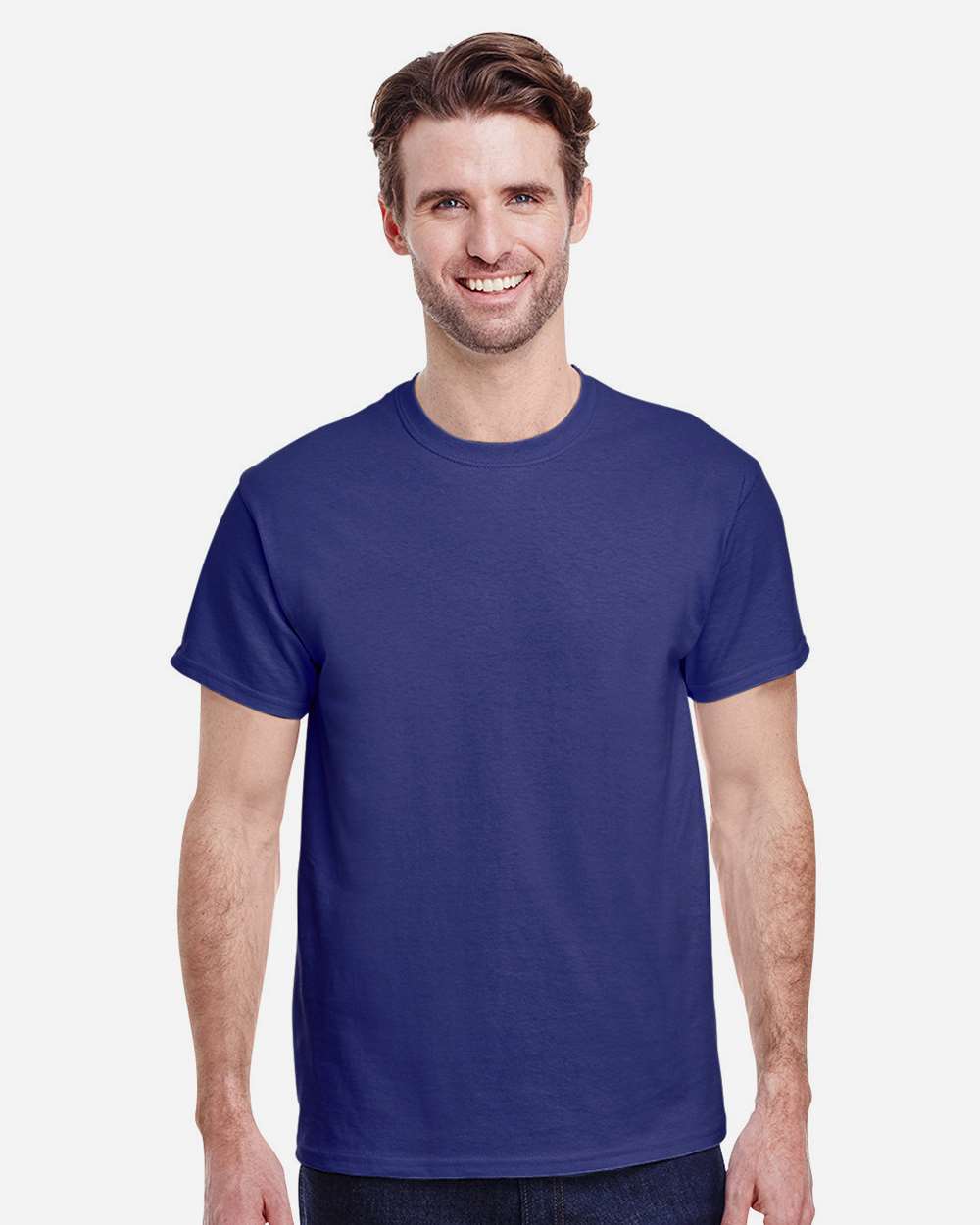 Gildan 5000 Unisex Heavy Cotton™ T-Shirt - Cobalt - On Model Front
