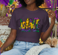 Love Mardi Gras Fleur De Lis – Mardi Gras DTF Transfer
