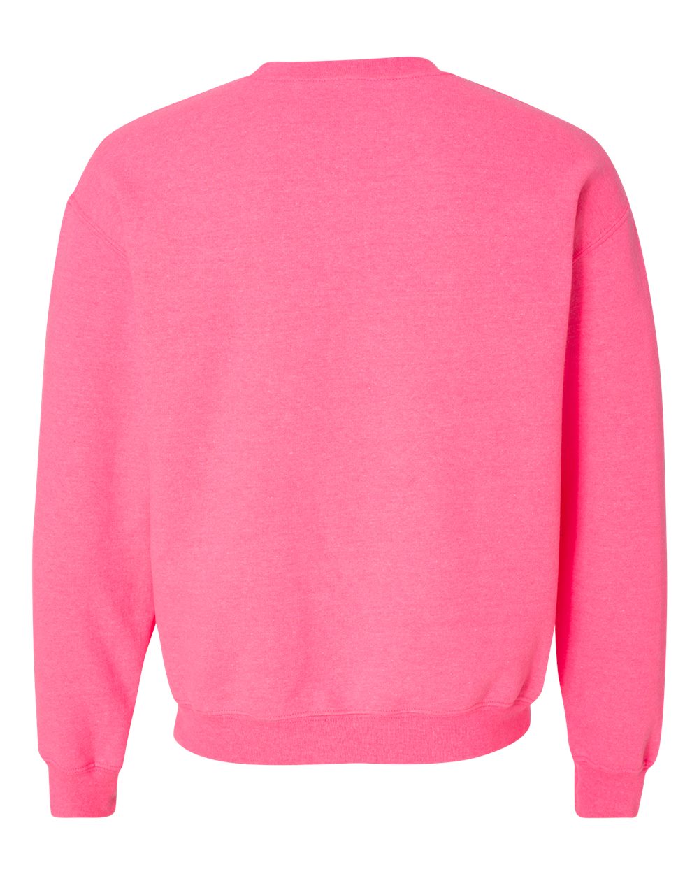 Gildan 18000 Unisex Heavy Blend™ Crewneck Sweatshirt - Safety Pink - Back View