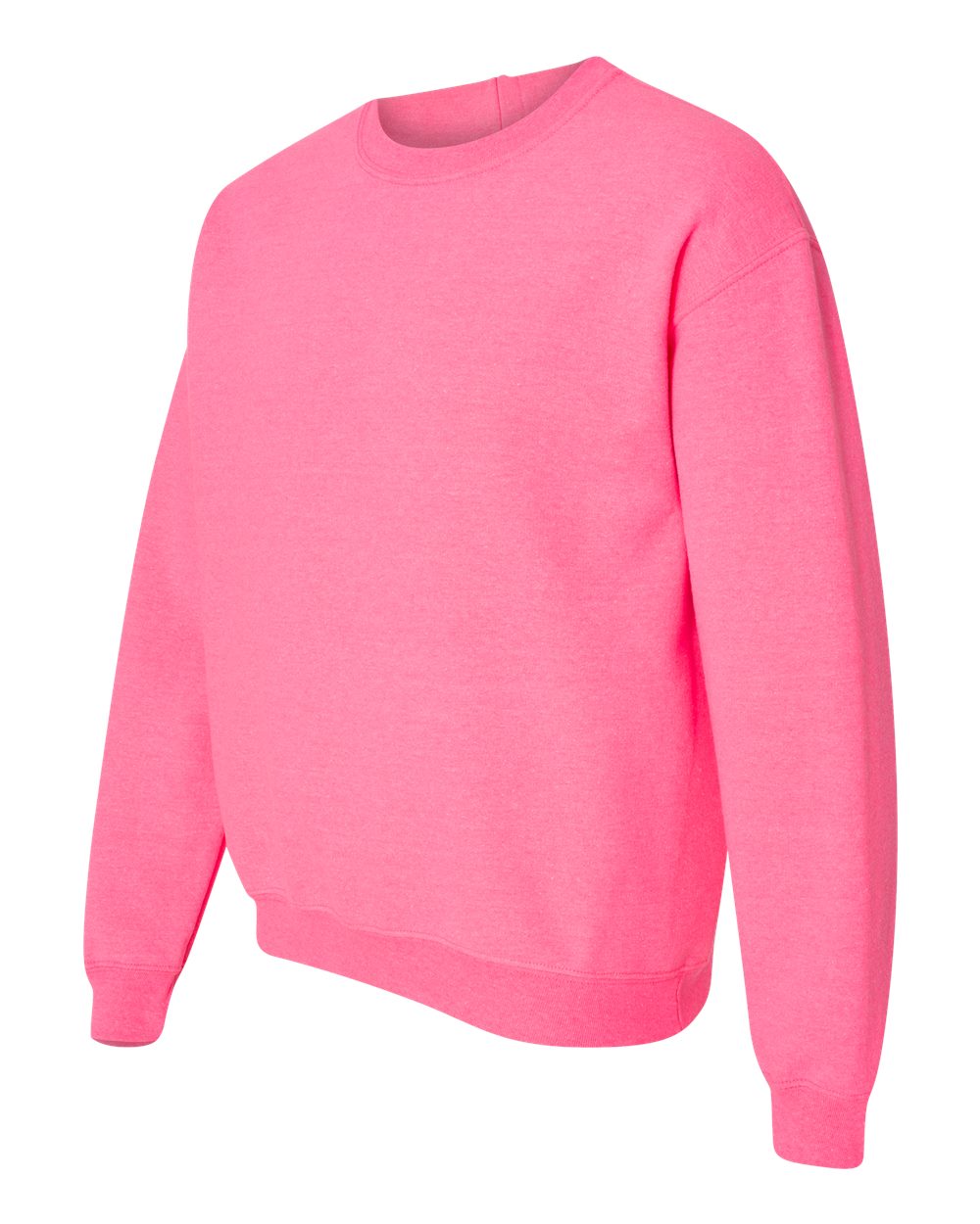 Gildan 18000 Unisex Heavy Blend™ Crewneck Sweatshirt - Safety Pink - Side View