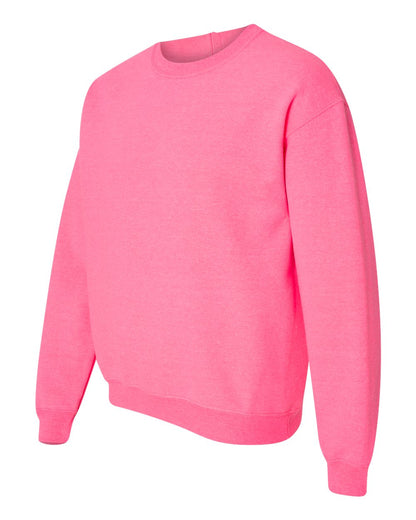 Gildan 18000 Unisex Heavy Blend™ Crewneck Sweatshirt - Safety Pink - Side View
