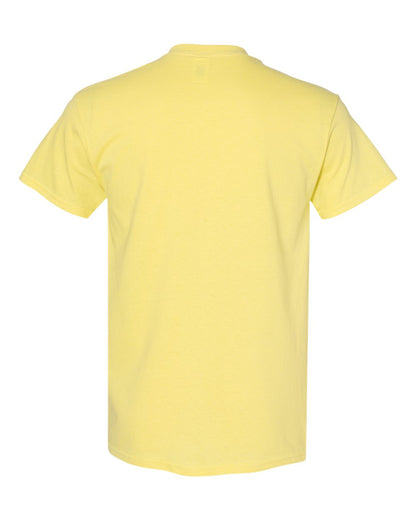 Gildan 5000 Unisex Heavy Cotton™ T-Shirt - Cornsilk - Back View