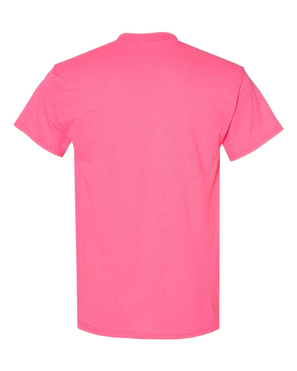 Gildan 5000 Unisex Heavy Cotton™ T-Shirt - Safety Pink - Back View