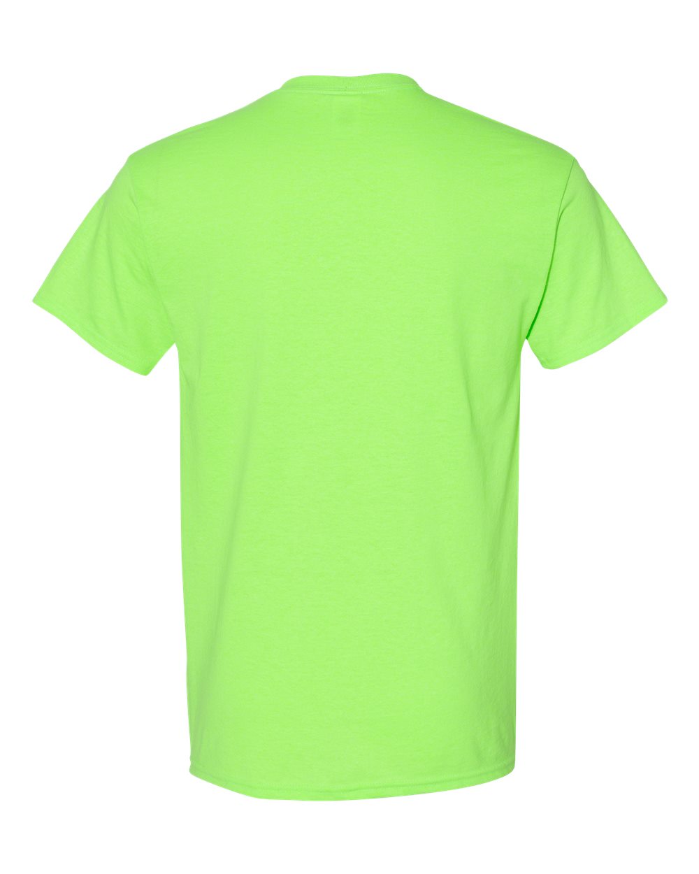 Gildan 5000 Unisex Heavy Cotton™ T-Shirt - Neon Green - Back View