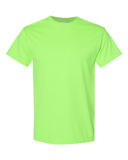 Gildan 5000 Unisex Heavy Cotton™ T-Shirt - Neon Green - Front View