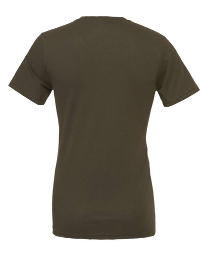BELLA + CANVAS 3001 Jersey Tee - Army - Back View