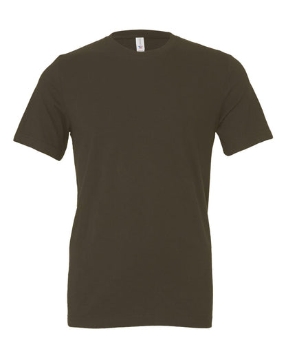 BELLA + CANVAS 3001 Jersey Tee - Army - Front View