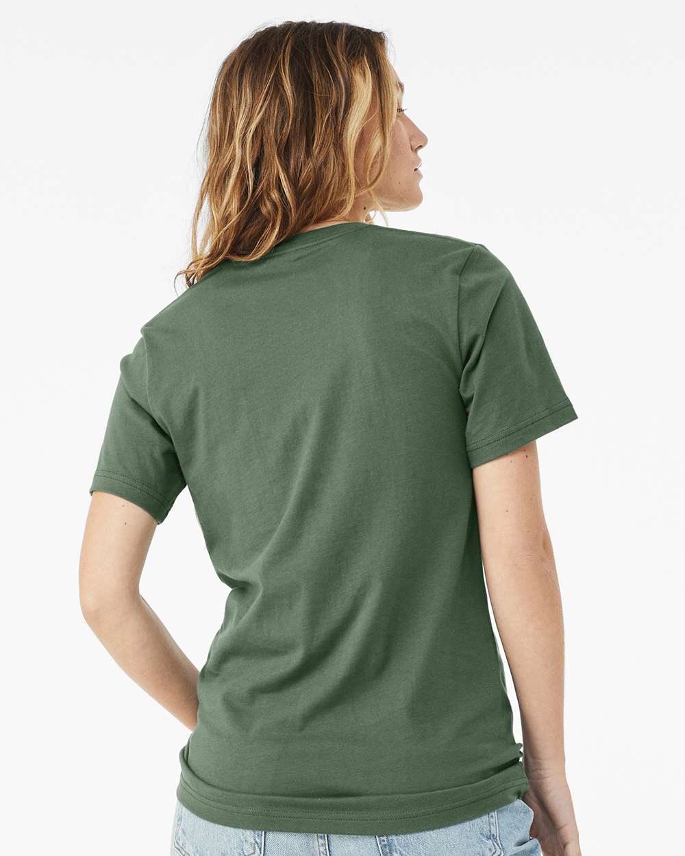 BELLA + CANVAS 3001 Jersey Tee - Pine - On Model Back