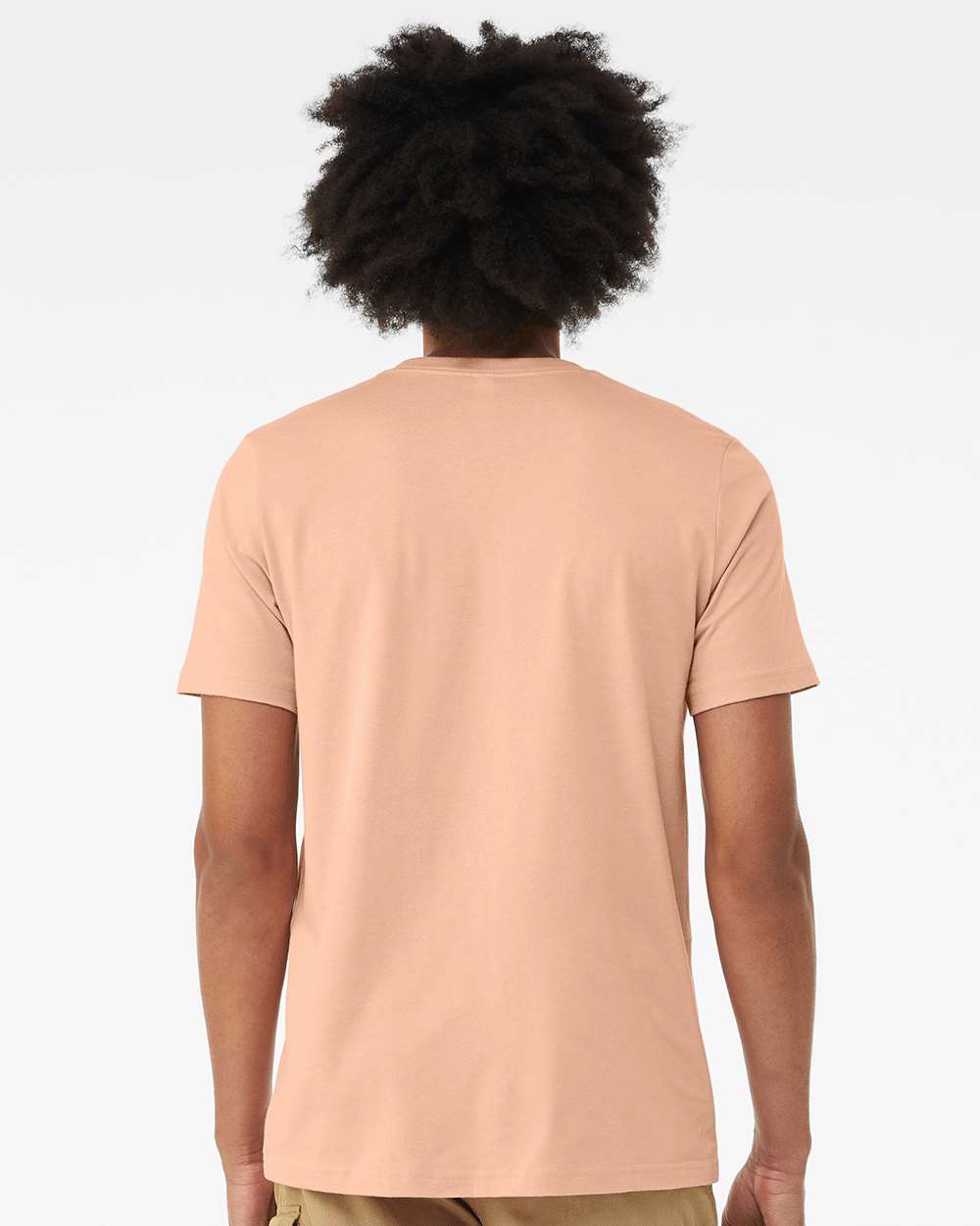 BELLA + CANVAS 3001 Jersey Tee - Peach - On Model Back
