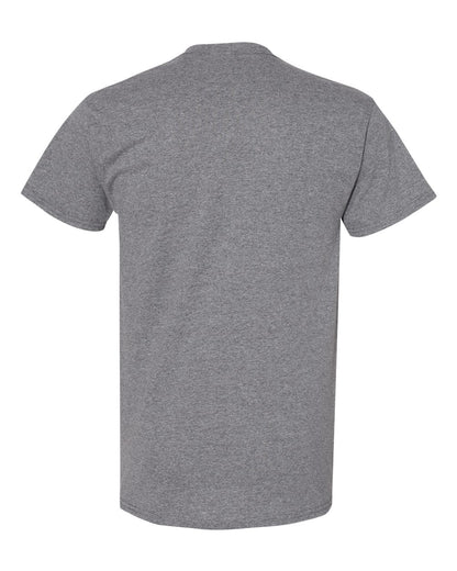 Gildan 5000 Unisex Heavy Cotton™ T-Shirt - Graphite Heather - Back View