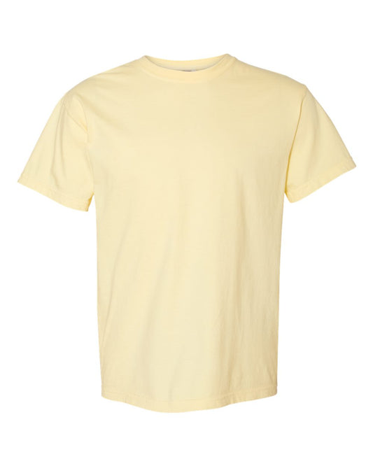 Comfort Colors 1717 Unisex Garment-Dyed Heavyweight T-Shirt - Banana - Front View