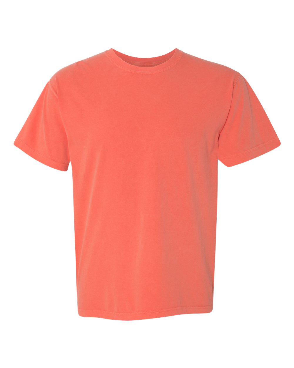 Comfort Colors 1717 Unisex Garment-Dyed Heavyweight T-Shirt - Bright Salmon - Front View