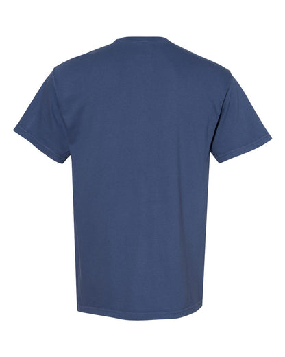 Comfort Colors 1717 Unisex Garment-Dyed Heavyweight T-Shirt - China Blue - Back View