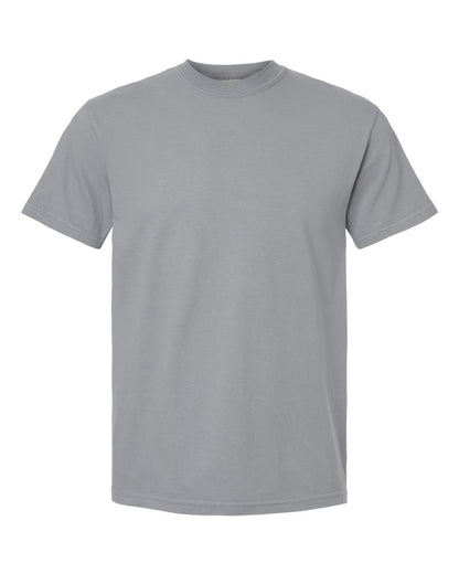 Comfort Colors 1717 Unisex Garment-Dyed Heavyweight T-Shirt - Granite - Front View