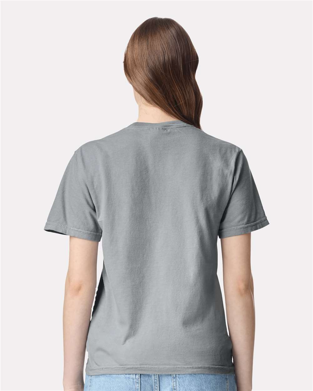 Comfort Colors 1717 Unisex Garment-Dyed Heavyweight T-Shirt - Granite - On Model Back