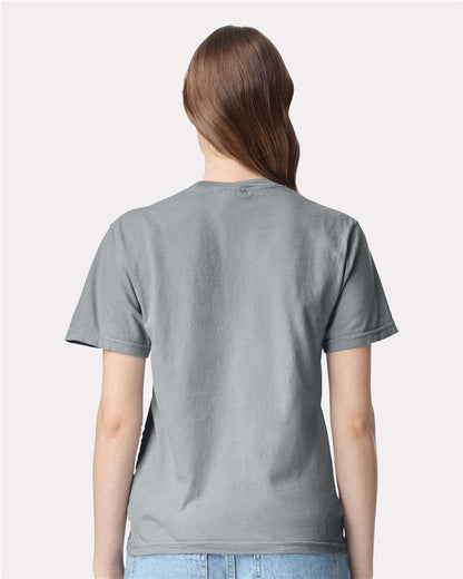 Comfort Colors 1717 Unisex Garment-Dyed Heavyweight T-Shirt - Granite - On Model Back