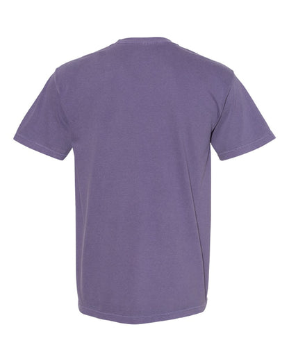 Comfort Colors 1717 Unisex Garment-Dyed Heavyweight T-Shirt - Grape - Back View