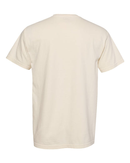 Comfort Colors 1717 Unisex Garment-Dyed Heavyweight T-Shirt - Ivory - Back View