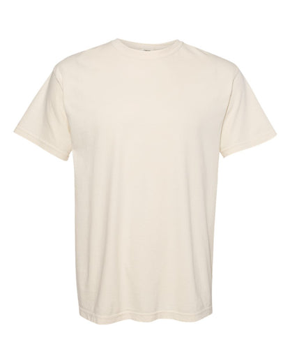 Comfort Colors 1717 Unisex Garment-Dyed Heavyweight T-Shirt - Ivory - Front View