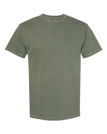 Comfort Colors 1717 Unisex Garment-Dyed Heavyweight T-Shirt - Moss - Front View