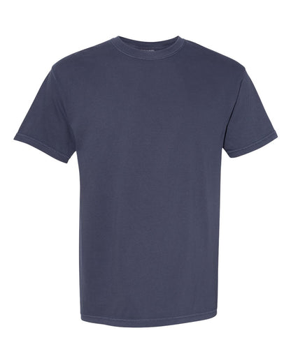 Comfort Colors 1717 Unisex Garment-Dyed Heavyweight T-Shirt - Navy - Front View