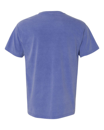 Comfort Colors 1717 Unisex Garment-Dyed Heavyweight T-Shirt - Periwinkle - Back View
