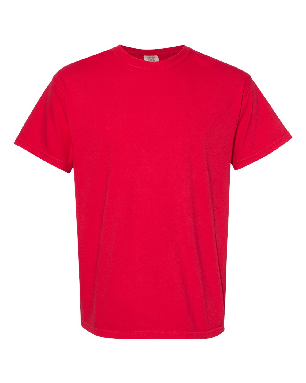 Comfort Colors 1717 Unisex Garment-Dyed Heavyweight T-Shirt - Red - Front View
