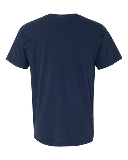 Comfort Colors 1717 Unisex Garment-Dyed Heavyweight T-Shirt - True Navy - Back View