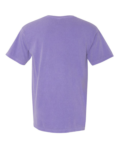 Comfort Colors 1717 Unisex Garment-Dyed Heavyweight T-Shirt - Violet - Back View