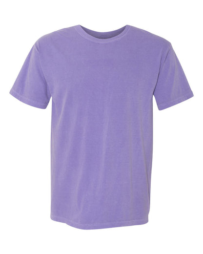 Comfort Colors 1717 Unisex Garment-Dyed Heavyweight T-Shirt - Violet - Front View
