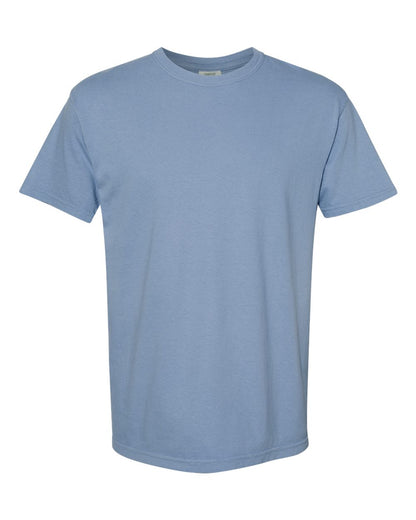 Comfort Colors 1717 Unisex Garment-Dyed Heavyweight T-Shirt - Washed Denim - Front View