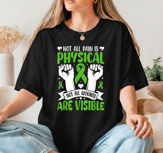 Not All Pain Is Physical Not All Wounds Are Visible – Mental Health Awareness DTF Transfer